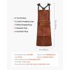 imageVEVOR Leather Welding Work Apron Heavy Duty Cowhide Flame Resistant Welding Apron HeatResistant Blacksmith Welder Aprons with 6 Tool Pockets for Woodworking Gardening BBQ