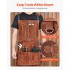 imageVEVOR Leather Welding Work Apron Heavy Duty Cowhide Flame Resistant Welding Apron HeatResistant Blacksmith Welder Aprons with 6 Tool Pockets for Woodworking Gardening BBQ