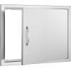 imageVEVOR Outdoor Kitchen Doors 30W x 21H Inch 304 Stainless Steel Double Doors with Vents BBQ Access Door with 2 Detachable Handles for BBQ IslandLeft  Right Hinged
