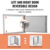 imageVEVOR Outdoor Kitchen Doors 30W x 21H Inch 304 Stainless Steel Double Doors with Vents BBQ Access Door with 2 Detachable Handles for BBQ IslandLeft  Right Hinged