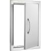 imageVEVOR Outdoor Kitchen Doors 30W x 21H Inch 304 Stainless Steel Double Doors with Vents BBQ Access Door with 2 Detachable Handles for BBQ IslandLeft  Right Hinged