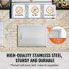 imageVEVOR Outdoor Kitchen Doors 30W x 21H Inch 304 Stainless Steel Double Doors with Vents BBQ Access Door with 2 Detachable Handles for BBQ IslandLeft  Right Hinged
