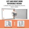imageVEVOR Outdoor Kitchen Doors 30W x 21H Inch 304 Stainless Steel Double Doors with Vents BBQ Access Door with 2 Detachable Handles for BBQ IslandLeft  Right Hinged