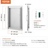 imageVEVOR Outdoor Kitchen Doors 30W x 21H Inch 304 Stainless Steel Double Doors with Vents BBQ Access Door with 2 Detachable Handles for BBQ IslandLeft  Right Hinged