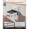 imageVEVOR Outdoor Kitchen Drawers 1811quot W x 2323quot D x 2323quot H TripleAccess Stainless Steel BBQ Drawers with Handles BBQ Island Drawer for Outdoor Kitchens or Barbeque Island Patio Grill Station