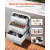 imageVEVOR Outdoor Kitchen Drawers 1811quot W x 2323quot D x 2323quot H TripleAccess Stainless Steel Modular Drawer Cabinet with Handles BBQ Island Drawer for Outdoor Kitchen or BBQ Island Patio Grill Station