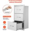 imageVEVOR Outdoor Kitchen Drawers 185quotW x 225quotH x 225quotD Triple Access Drawers Stainless Steel Flush Mount Cabinets BBQ Island Drawers Storage with Handle for Outdoor Kitchens or Patio Grill Station