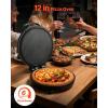 imageVEVOR Pizza Oven 12 in Electric Pizza Maker 1200W Electric Pizzas Cooker with NonStick Coating 180 Open for Dual Side Baking Heats up to 410 F MultiFunction Cooking for Pizzas Barbecue12 Inch