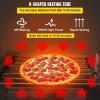 imageVEVOR Pizza Oven 12 in Electric Pizza Maker 1200W Electric Pizzas Cooker with NonStick Coating 180 Open for Dual Side Baking Heats up to 410 F MultiFunction Cooking for Pizzas Barbecue14 Inch Dual Layer