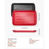 imageVEVOR Plastic Serving Trays 2Pack Grilling Prep and Serve Trays with Handles 17x1035 Inch AntiSlip Melamine Food Tray Ideal for BBQ Kitchen Cafeteria Ottoman Coffee Table Black and Red