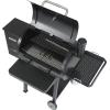 imageVEVOR Smoker Grill Portable Wood Pellet Grill with Cart 8 IN 1 BBQ Grill with PID Temperature Control ampamp Meat Probe for Outdoor Cooking Barbecue Camping Picnic 580 sq Patio and Backyard BlackLarge