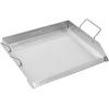 imageVEVOR Stainless Steel Griddle 18x16 inch Universal Flat Top Rectangular Plate Gas Grill Griddle for BBQ Grill Teppanyaki Portable Family Cookware with Handle for Camping Tailgating Party179 x 161 x 32