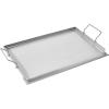 imageVEVOR Stainless Steel Griddle 23x16 inch Universal Flat Top Rectangular Plate Gas Grill Griddle for BBQ Grill Teppanyaki Portable Family Cookware with Handle for Camping Tailgating Party232 x 159 x 19