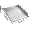 imageVEVOR Stainless Steel Griddle 23x16 inch Universal Flat Top Rectangular Plate Gas Grill Griddle for BBQ Grill Teppanyaki Portable Family Cookware with Handle for Camping Tailgating Party18 x 16