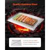 imageVEVOR Stainless Steel Griddle 23x16 inch Universal Flat Top Rectangular Plate Gas Grill Griddle for BBQ Grill Teppanyaki Portable Family Cookware with Handle for Camping Tailgating Party232 x 159 x 19