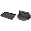 imageVEVOR Carbon Steel Griddle Griddle Flat Top Plate Griddle for BBQ CharcoalGas Gril with 2 Handles Rectangular Flat Top Grill ampamp Cuisinart Smashed Burger Press Cast Iron CISB111