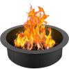 imageVEVOR Fire Pit Ring Fire Pit Insert with Barbecue Fire Ring 35in Outer31In Inner Diameter 85in Height Carbon Steel Liner DIY Campfire Ring AboveInGround for Outdoor Camping BonfiresRound 30 Inch
