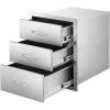 imageVEVOR Outdoor Kitchen Drawers 1811quot W x 2323quot D x 2323quot H TripleAccess Stainless Steel BBQ Drawers with Handles BBQ Island Drawer for Outdoor Kitchens or Barbeque Island Patio Grill Station