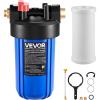 imageVEVOR RV Water Filter 45 x 10 in Water Filter System with Replaceable Cartridge for RV Remove Sediments Chlorine Bad Tastes Odors and Most Contaminants RV Filter for Campers Boats