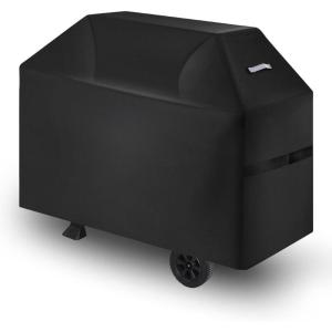 imageVEVOR Grill Cover 52 inch BBQ Covers for Outdoor Grills Waterproof Fade Resistant Weather Resistant Heavy Duty 600D Polyester Easy OnOff with HookandLoop Straps Black