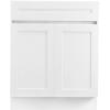 imageVEVOR White Shaker Base Cabinet 30Inch Unassembled Sink Base Cabinet 30quot W x 24quot D x 345quot H Ready to Assemble Cabinet with SoftClose Doors and Adjustable Shelf for Home Office24W Base Cabinet