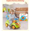 imageVEVOR Ride On Push Car for Toddlers Ages 19 Months Ride Racer Sit to Stand Toddler Ride On Toy Kids Ride On Car with Music Steering Horn ampamp Under Seat Storage Ride On Toy for Boys Girls WhiteGreen