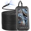 imageVEVOR Endoscope Camera with Light Triple Lens Borescope with 492FT SemiRigid Cable 5quot Screen 1080P Inspection Camera 8  2 LED Lights IP67 Waterproof Snake Cameras for Auto Plumbing 32GB Card5 IPS Screen492FT
