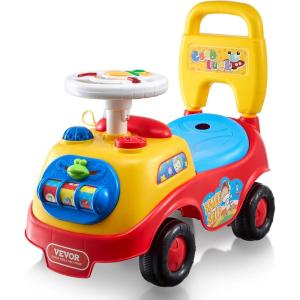 imageVEVOR Ride On Push Car for Toddlers Ages 19 Months Ride Racer Sit to Stand Toddler Ride On Toy Kids Ride On Car with Music Steering Horn ampamp Under Seat Storage Ride On Toy for Boys Girls WhiteColorful
