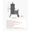 imageVEVOR Charcoal Smoker 16quot Vertical Charcoal BBQ Grill Coated Steel Barbecue Smoker with 2 Grilling Grates Thermometer Air Vents ampamp Removable Ash Tray Ideal for Backyard Patio Parties Cooking16inchOffset Smoker