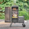 imageVEVOR Charcoal Smoker 16quot Vertical Charcoal BBQ Grill Coated Steel Barbecue Smoker with 2 Grilling Grates Thermometer Air Vents ampamp Removable Ash Tray Ideal for Backyard Patio Parties Cooking16inchOffset Smoker