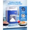 imageVEVOR Commercial Ice Shaver Machine 191QT 18L Large Electric Snow Cone Machine Fine ampamp Fluffy with 300W Motor Stainless Steel Blades Shaved Ice Maker for Dessert Shop Home Party Restaurant Blue