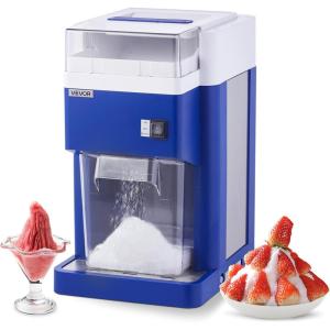 imageVEVOR Commercial Ice Shaver Machine 191QT 18L Large Electric Snow Cone Machine Fine ampamp Fluffy with 300W Motor Stainless Steel Blades Shaved Ice Maker for Dessert Shop Home Party Restaurant Blue