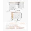 imageVEVOR Folding Sewing Table Multipurpose Sewing Machine Table with Compact Design Wheels Shelves Storage Trays Wooden Pegs and Magnetic Doors Sewing Desk Cabinet for Sewing Machine Wood ColorWhite With Cabinet and Charging Station