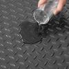 imageVEVOR Garage Floor Mats 2 Rolls x 17 x 36 Ft PVC Garage Flooring Roll NonSlip Diamond Texture 12314 sqft Covering Space Black Garage Mats for Under Cars Garage Industry Gym