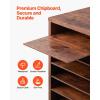 imageVEVOR Literature Organizer 27 Compartments Office Mailbox with Removable Shelves Wood Mailbox Sorter Particle Board Office Home Classroom Storage File Sorter for File Document Paper BlackGreyRetro Brown