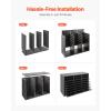 imageVEVOR Literature Organizer 27 Compartments Office Mailbox with Removable Shelves Wood Mailbox Sorter Particle Board Office Home Classroom Storage File Sorter for File Document Paper BlackGreyBlack