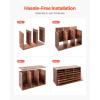 imageVEVOR Literature Organizer 27 Compartments Office Mailbox with Removable Shelves Wood Mailbox Sorter Particle Board Office Home Classroom Storage File Sorter for File Document Paper BlackGreyRetro Brown