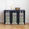 imageVEVOR Literature Organizer 27 Compartments Office Mailbox with Removable Shelves Wood Mailbox Sorter Particle Board Office Home Classroom Storage File Sorter for File Document Paper BlackGreyBlack