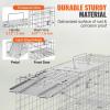 imageVEVOR Live Animal Cage Trap 42quot x 16quot x 18quot Humane Cat Trap Galvanized Iron Folding Animal Trap Cage with Handle for Stray Dogs Armadillos Raccoons Foxes24 x 8 x 8