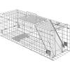 imageVEVOR Live Animal Cage Trap 42quot x 16quot x 18quot Humane Cat Trap Galvanized Iron Folding Animal Trap Cage with Handle for Stray Dogs Armadillos Raccoons Foxes24 x 8 x 8