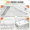 imageVEVOR Live Animal Cage Trap 42quot x 16quot x 18quot Humane Cat Trap Galvanized Iron Folding Animal Trap Cage with Handle for Stray Dogs Armadillos Raccoons Foxes24 x 8 x 8