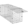 imageVEVOR Live Animal Cage Trap 42quot x 16quot x 18quot Humane Cat Trap Galvanized Iron Folding Animal Trap Cage with Handle for Stray Dogs Armadillos Raccoons Foxes42 x 16 x 18