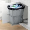 imageVEVOR Pullout Trash Can for Kitchen Cabinets 35 QT Garbage Waste Recycling Bin Under Mount Waste Container with Heavy Duty Metal Soft Close Sliding System and Door Kit for Sink Under CounterNo SoftClose Slide