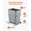 imageVEVOR Pullout Trash Can for Kitchen Cabinets 35 QT Garbage Waste Recycling Bin Under Mount Waste Container with Heavy Duty Metal Soft Close Sliding System and Door Kit for Sink Under CounterNo SoftClose Slide