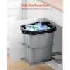 imageVEVOR Pullout Trash Can for Kitchen Cabinets 35 QT Garbage Waste Recycling Bin Under Mount Waste Container with Heavy Duty Metal Soft Close Sliding System and Door Kit for Sink Under CounterNo SoftClose Slide