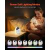 imageVEVOR Sound Machine 18 Soothing Sleep Sounds and 7Color Night Light 5in1 White Noise Sound Machine with Dual Alarms AutoOff Timer and Memory Function for Baby Adults Home Office ampamp Travel