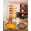 imageVEVOR 3Tier Commercial Food Warmer Display 1400W Food Display Warmer with LED Light Top Storage and Adjustable Shelves 86185 Steam Heating 105L for Hamburger Pizza Bread Fried Chicken5Tier63QT