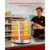 imageVEVOR 3Tier Commercial Food Warmer Display 1400W Food Display Warmer with LED Light Top Storage and Adjustable Shelves 86185 Steam Heating 105L for Hamburger Pizza Bread Fried Chicken3Tier42QT
