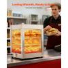 imageVEVOR 3Tier Commercial Food Warmer Display 1400W Food Display Warmer with LED Light Top Storage and Adjustable Shelves 86185 Steam Heating 105L for Hamburger Pizza Bread Fried Chicken3Tier36QT