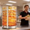 imageVEVOR 3Tier Commercial Food Warmer Display 1400W Food Display Warmer with LED Light Top Storage and Adjustable Shelves 86185 Steam Heating 105L for Hamburger Pizza Bread Fried Chicken5Tier63QT
